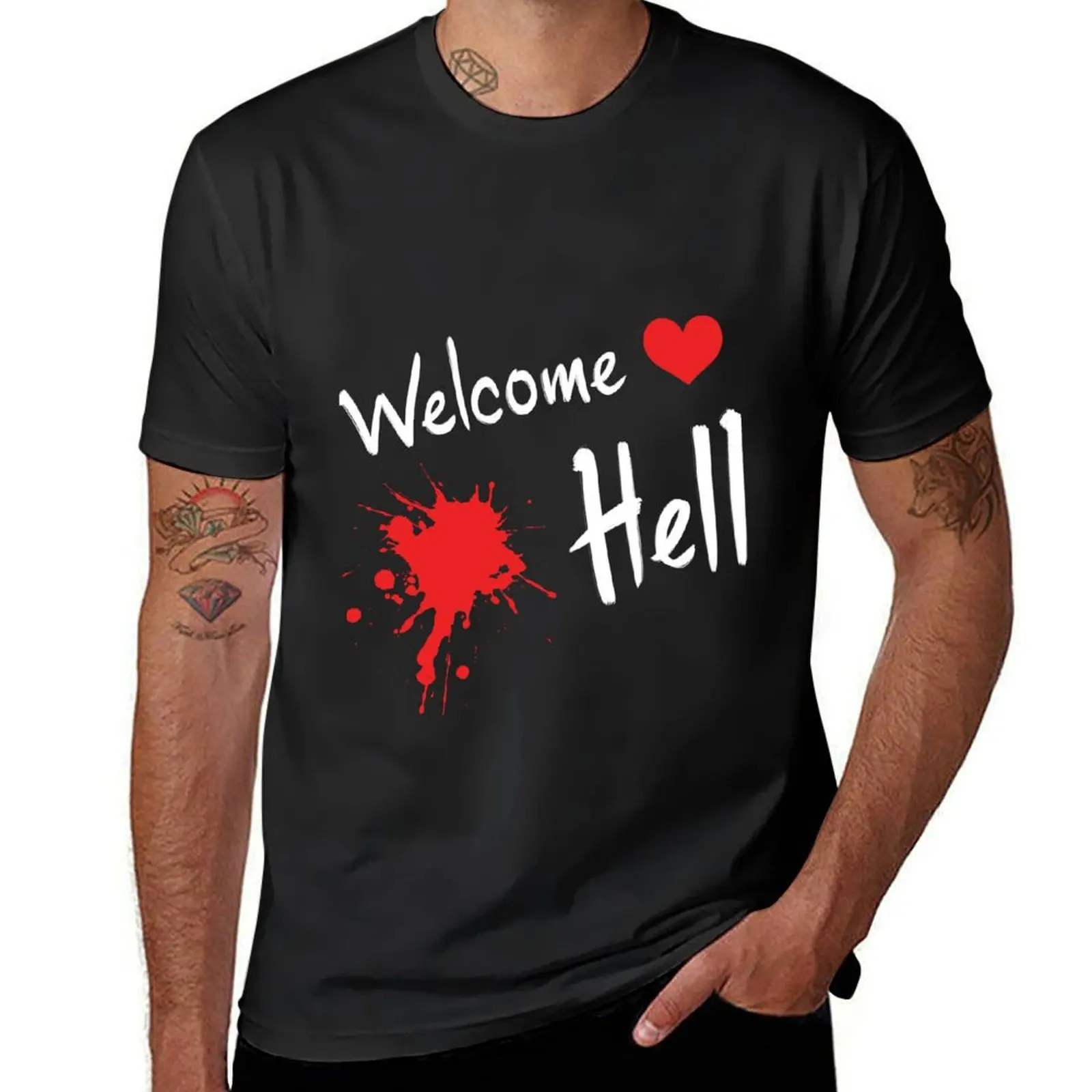 

Touhou Project - Welcome Hell T-Shirt blacks vintage summer top Blouse sweat shirts, men