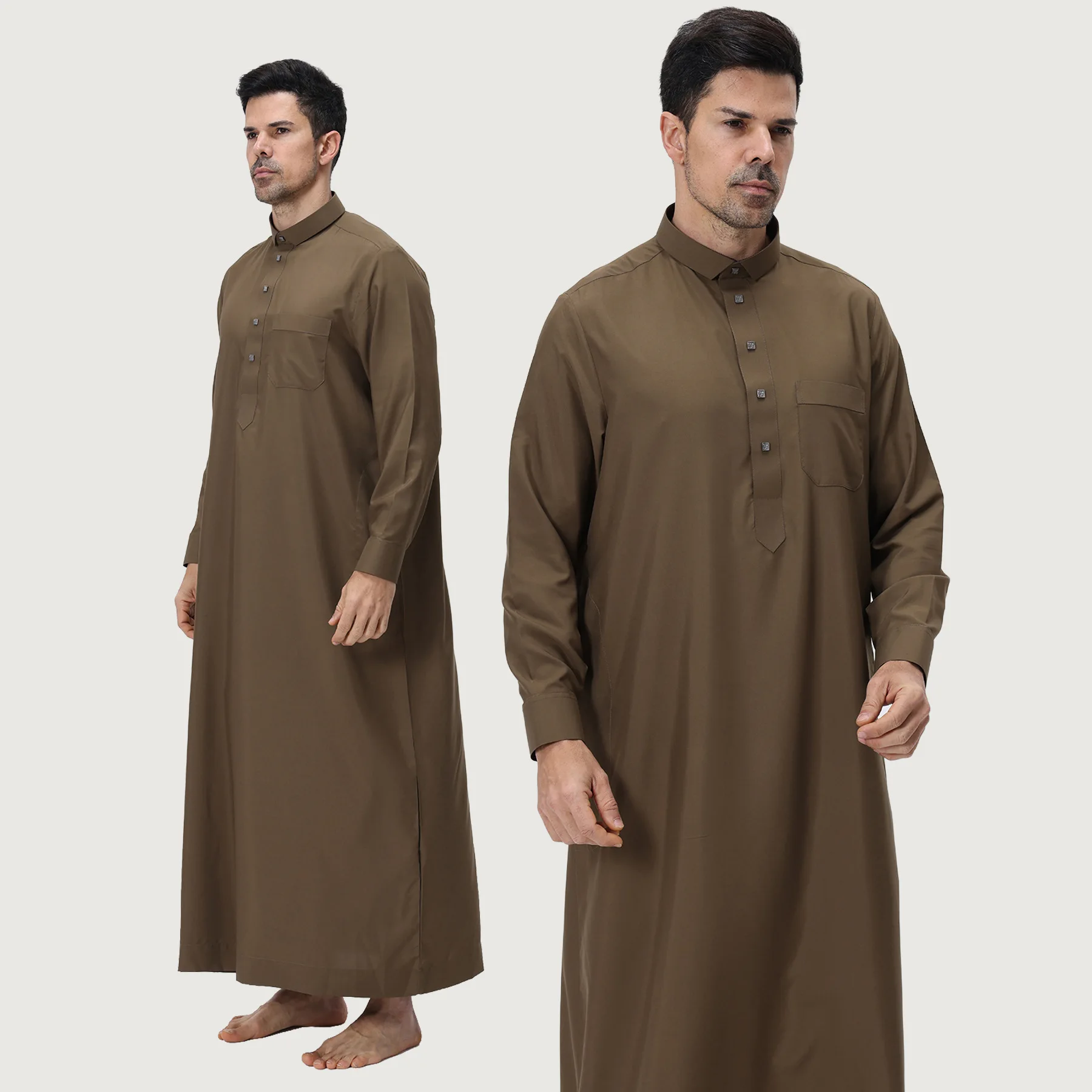 Men's Dubai Style Button-Down Jubba Thobe