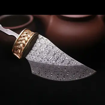 大馬士革鋼固定刀刃刀坯 家用DIY刀具坯料 配件 露營求生直刀 10 最佳銷售 刀坯 - №2