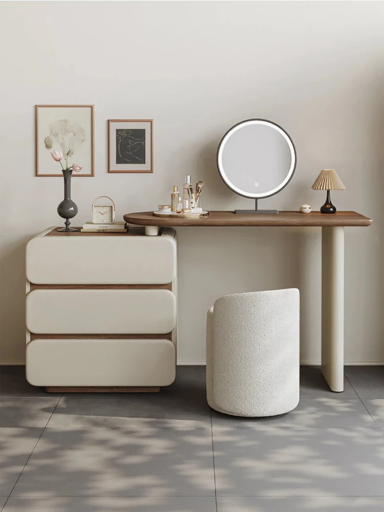 

Nordic Style Solid Wood Corner Retractable Dresser Chest Dressing Table Home Bedroom Chest Of Drawers Medieval Style Furniture