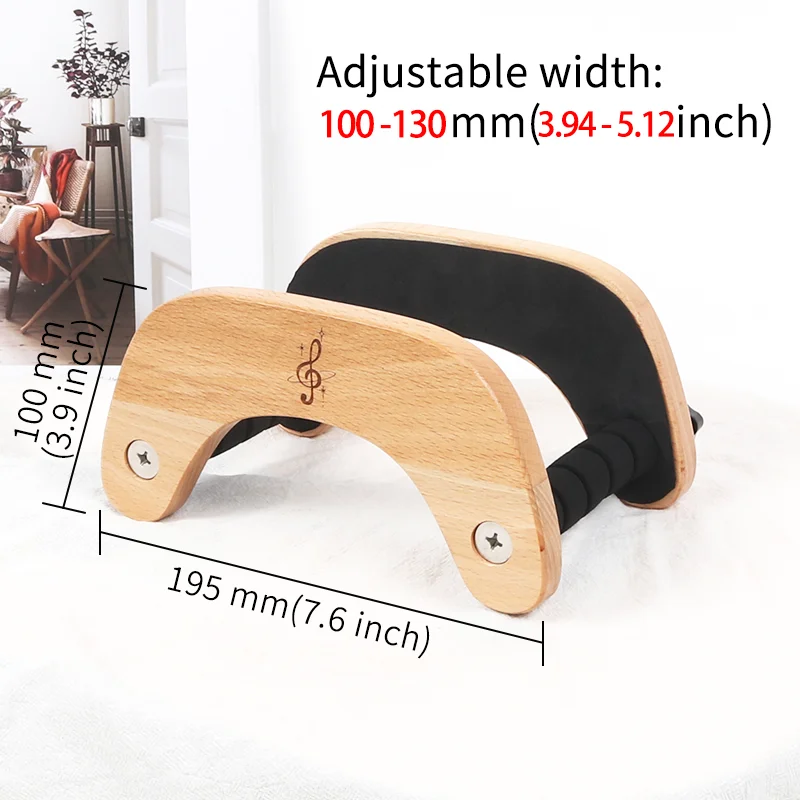 Guitar Stand Creative High Quality Beech Wood Guitar Holder With Protective Sponge Pads Portable Carrying Wood Made Guitar Stand