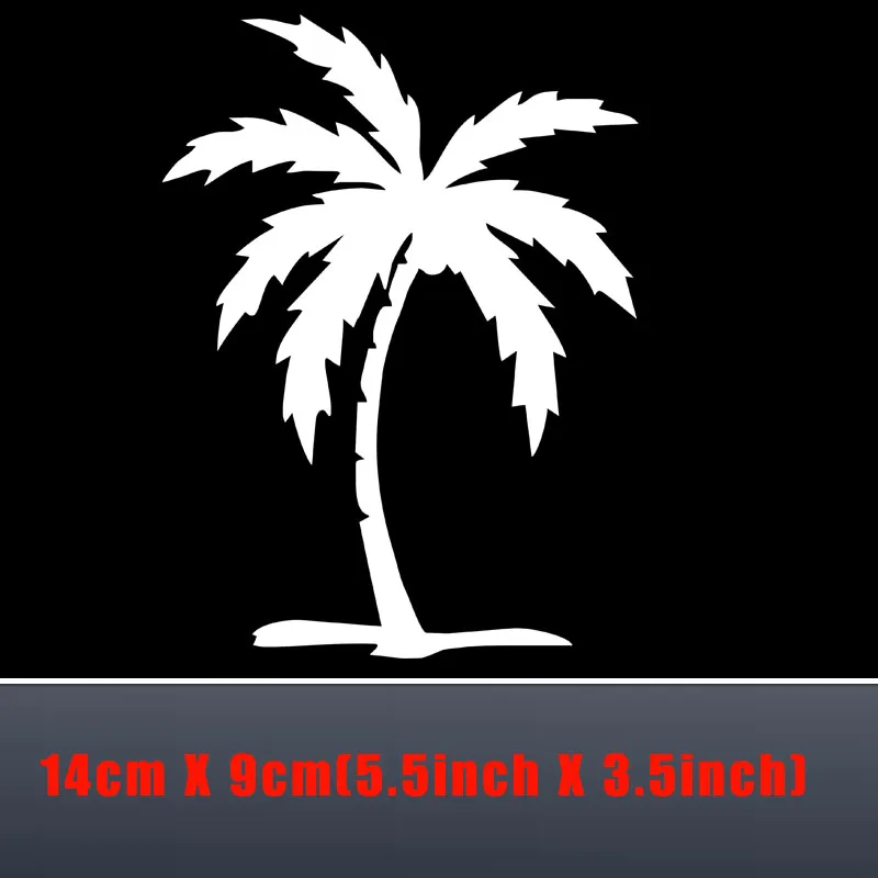 Ocean Beach Palm Tree Stickers Vinyl Adhesive Window Home Decor Decals for Laptop Wall Decoration