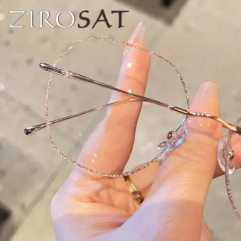 ZIROSAT 8925-B 티타늄 색조 렌즈 근시 안경 독서 안경 남성 또는 여성을위한 무테 안경 프레임
