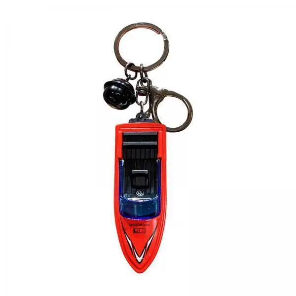 5xYacht Pendant Keychain Birthday Gift Metal Women Men Creative Backpack Charm Red