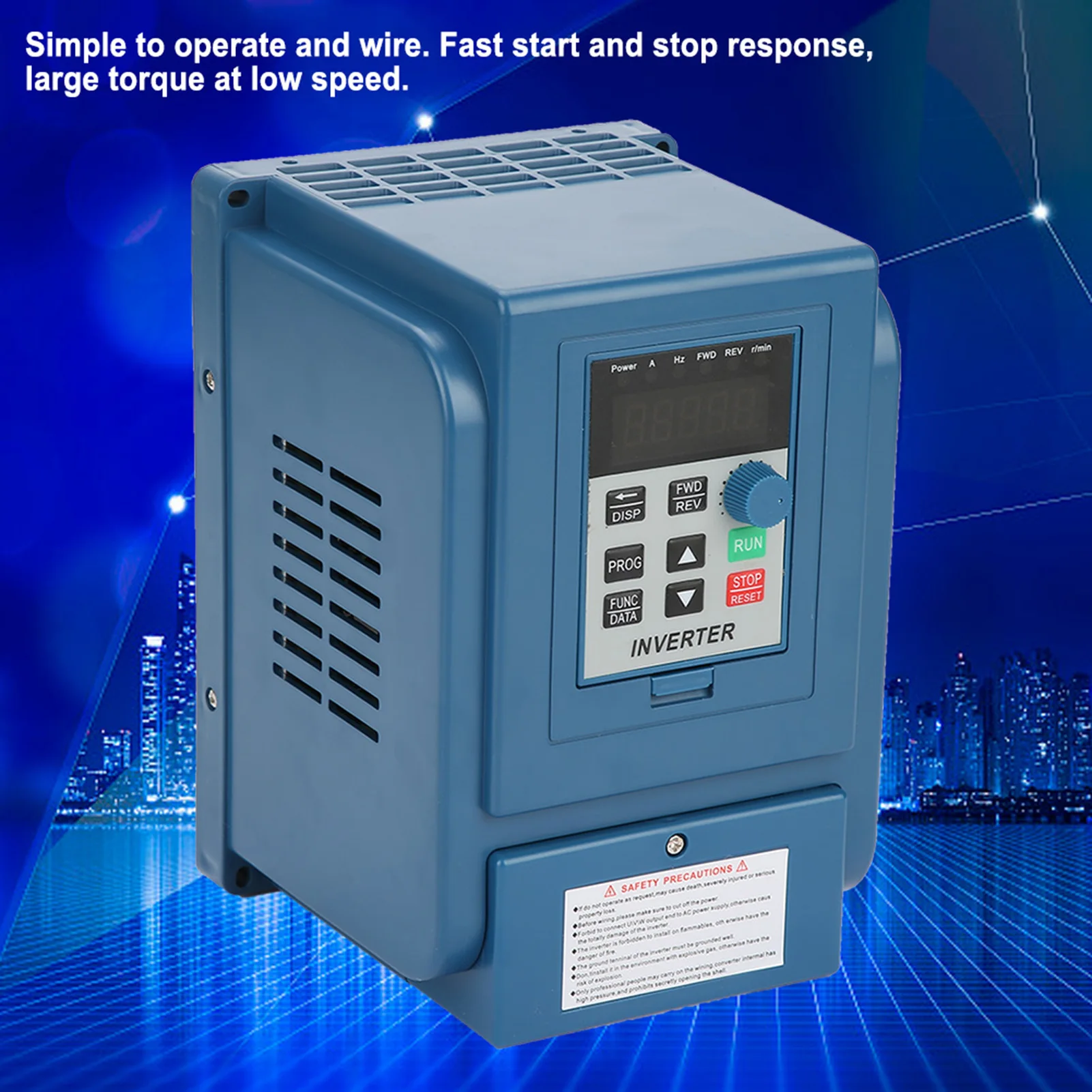 

AC 380V 1.5kW 4A Frequency Drive VFD 3 Phase Speed Controller Inverter Motor Adjustable Frequency Drive VFD