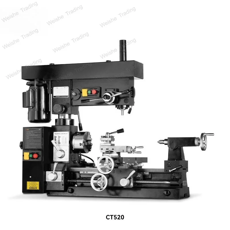 CT750 Multifunctional Lathe Drilling and Milling Machine 3-in-1 Machine Tabletop Lathe Drilling and Milling Machine