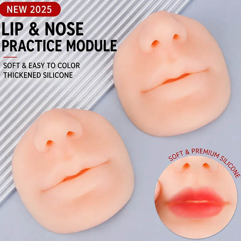 Reusable 5D Practice Silicone Skin Lips For Permanent Makeup Tattoo Human Lips Elasticity Microblading PMU Beginer Training Tool