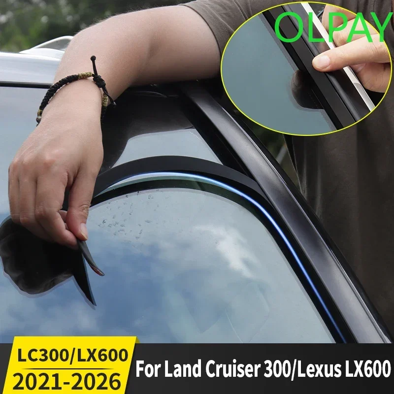 For 2021-2026 Land Cruiser LC300,Lexus LX600  Sound insulation Dustproof Rubber strip Accessories Front windshield sealing strip