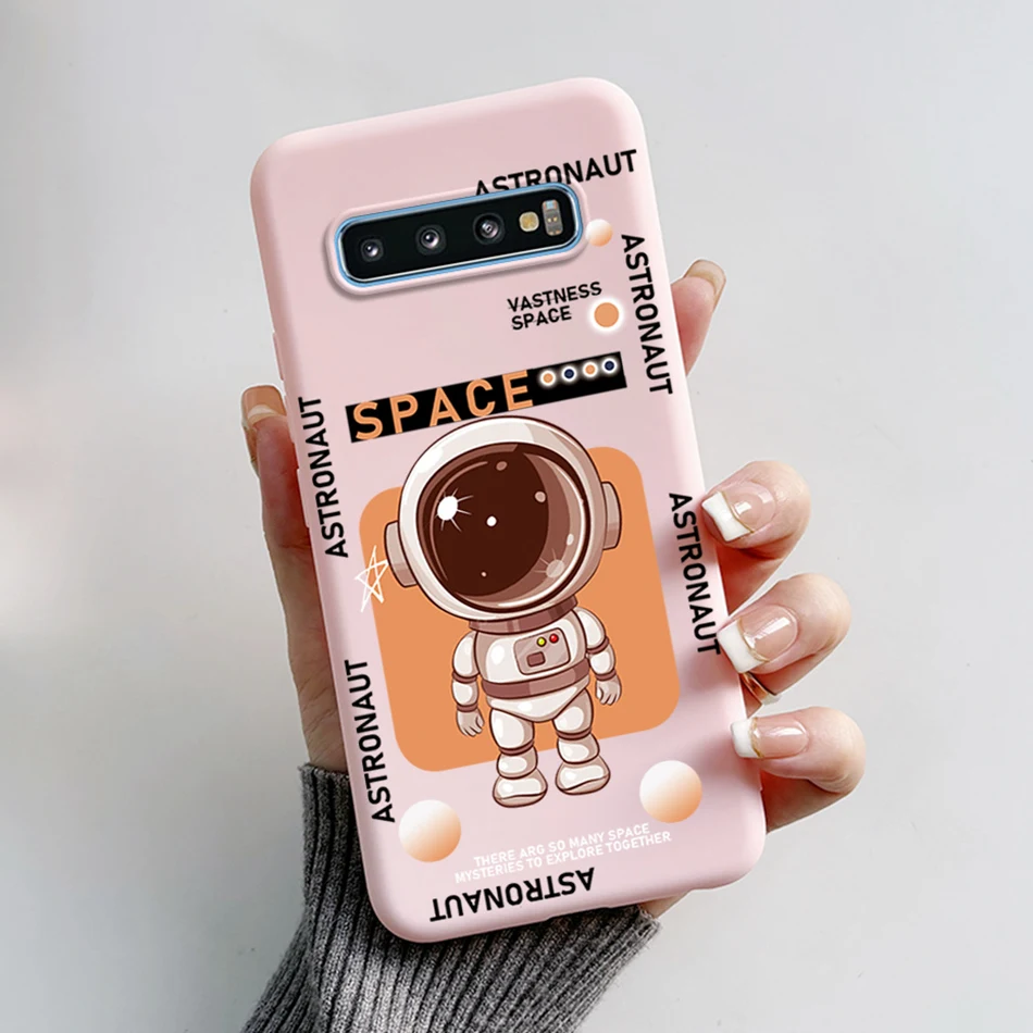 For Samsung Galaxy S10 Plus Case SM-G975F Astronaut Phone Cover For Samsung S10 S10E SM-G973F SM-G970F S 10 S10Plus S10e Bumper