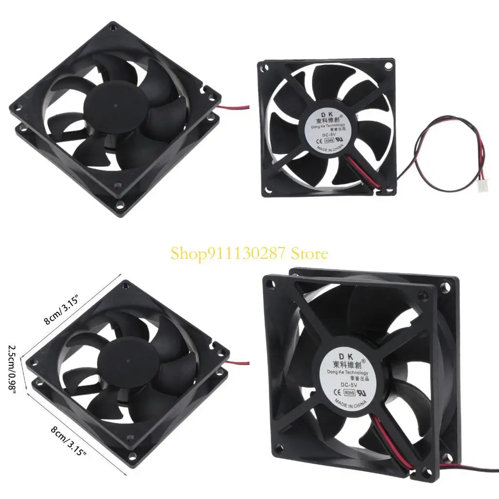 

J1HC High Speed for DC Brushless Cooling Exhaust Fan 80mm 5V 12V 24V CPU Cooler 80x80x25mm 2P Connector Sleeve Bearing 3300RP