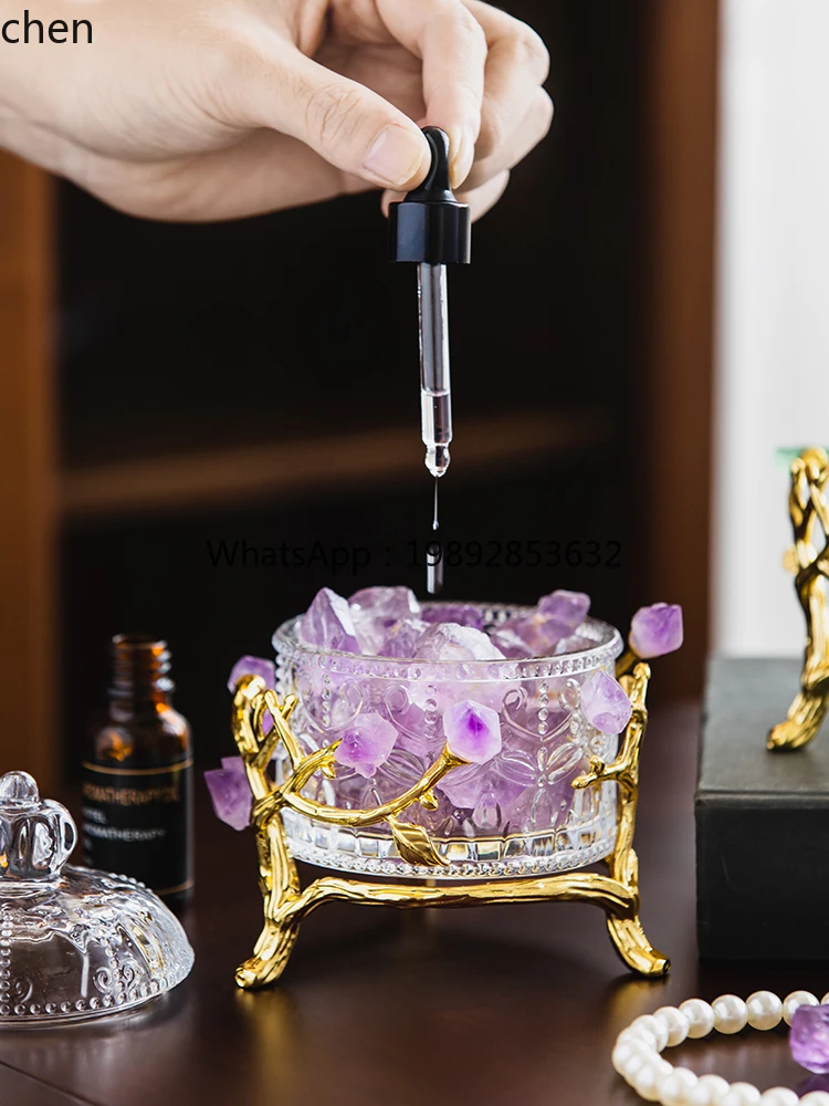 

Flameless Aroma Diffuser Crystal Stone Living Room Fragrance Ornament Bedroom Long-lasting Scent