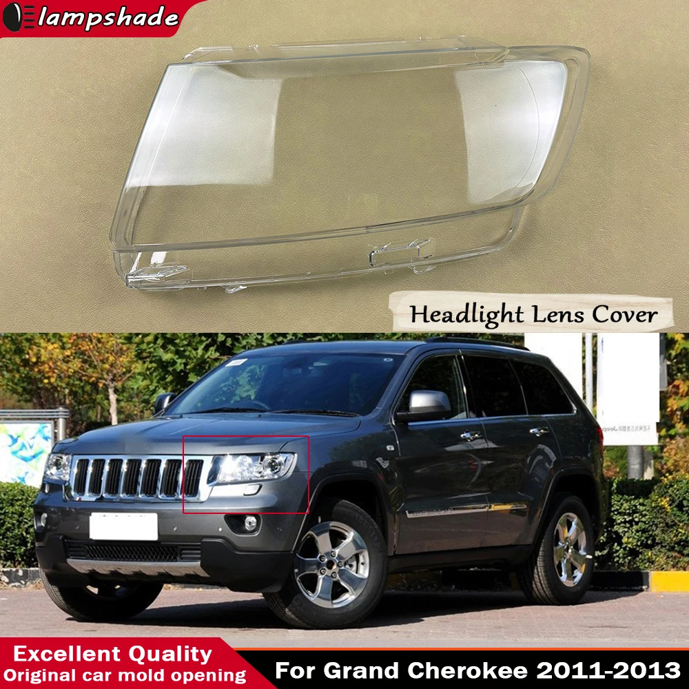 

Headlamp Lamp Protective Cover For Jeep Grand Cherokee 2011 2012 2013 Transparent PC Headlight Shell Auto Replacement Parts