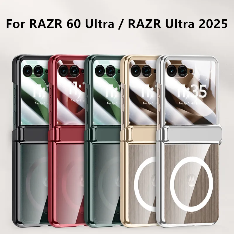 

Glossy Thin Hard Plastic for Magsafe Case For Motorola RAZR 60 70 Ultra 2026 2025 Magnetic Wireless Hinge Cover Glass Protector