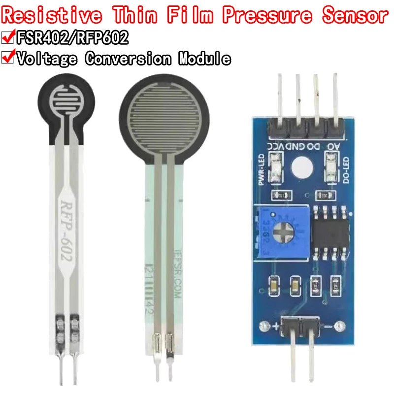 Load Cell Resistive Membrane Pressure Sensor Module Flexible Force Sensitive Analog FSR402 4mm 5mm 7mm 110mm For Arduino