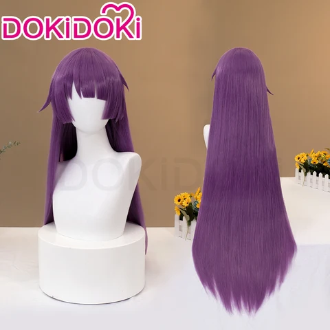 Женский косплей парик Senjougahara Hitagi DOKIDOKI фиолетовый