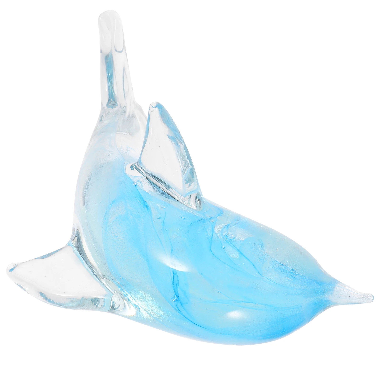 

Glass Dolphin Figurine naments Creative Ocean Decor Statue for Living Room Cabinet Desktop Bar Study Home Item