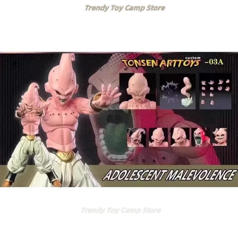 【متوفر】 ألعاب شخصيات الحركة Dragon M Ball Tonsenarttoys Tangsen Mouth Majin Kid Buu Shf Buu