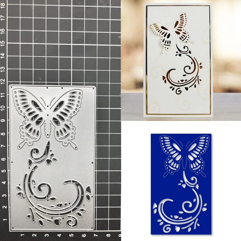 

Butterflies Metal Cutting Dies Stencil Scrapbooking Diy Album Stamp Paper Card Embossing Decor Craft Knife Mould