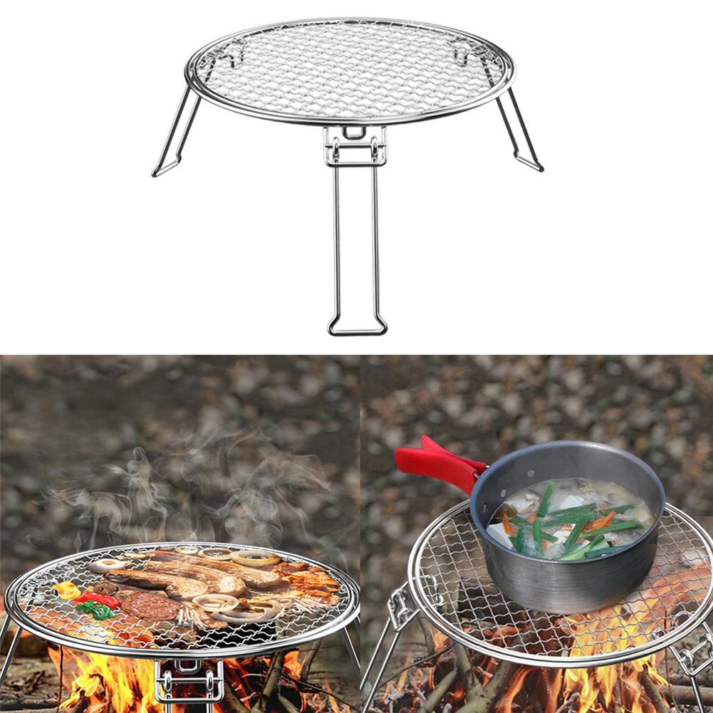 Camping BBQ Grill Grate Foldab - Camping Cooking Grate recension och pris