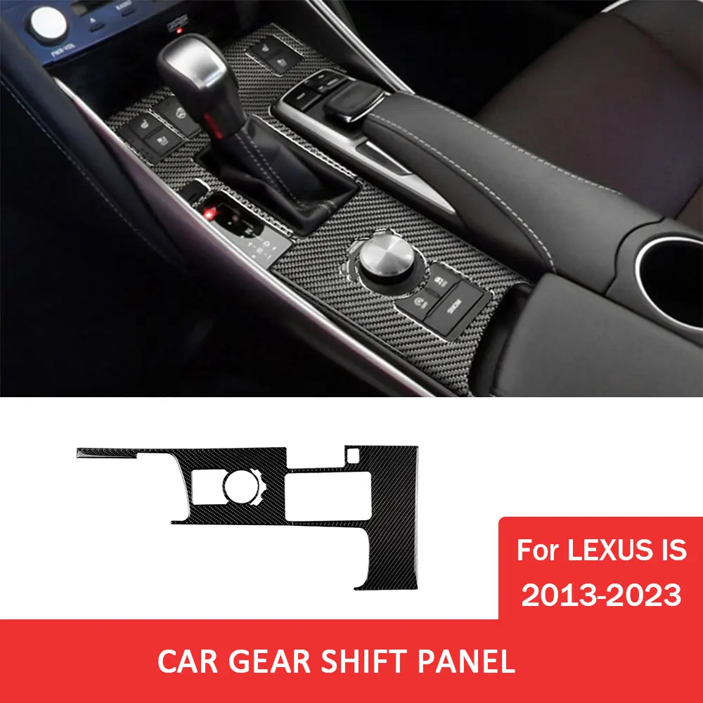 

Car Gear Shift Panel Trim Stickers for Lexus IS250 2013-2023 Carbon Fiber Decal Cover Automotive Interior Accessories