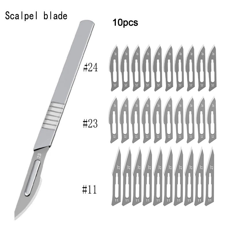 11 #，23#，24# DIY Wood Carving Fruit Food Scalpel Craft Sculpture Cutting Tool Metal Engraving Blades Knifes Wood Carving Disc