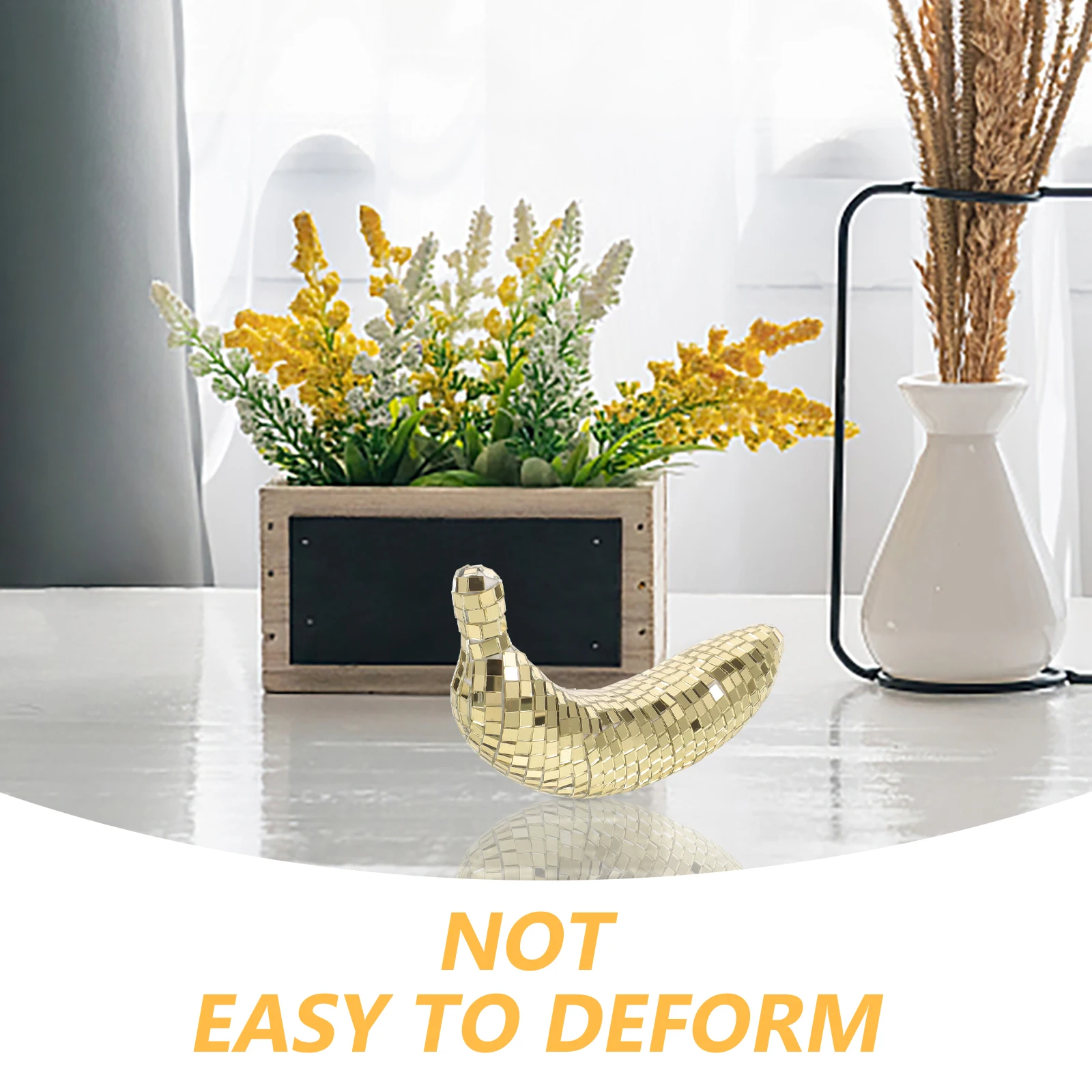 

Disco Banana Decoration Mirror Reflective Retro Style Party Supply Table Decor Disco Decoration Banana Artware