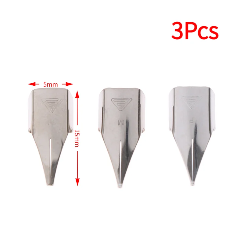 3Pcs 757 Style Pen Nib Accessories Dazzling F/EF/M Art Nib School Supplies.