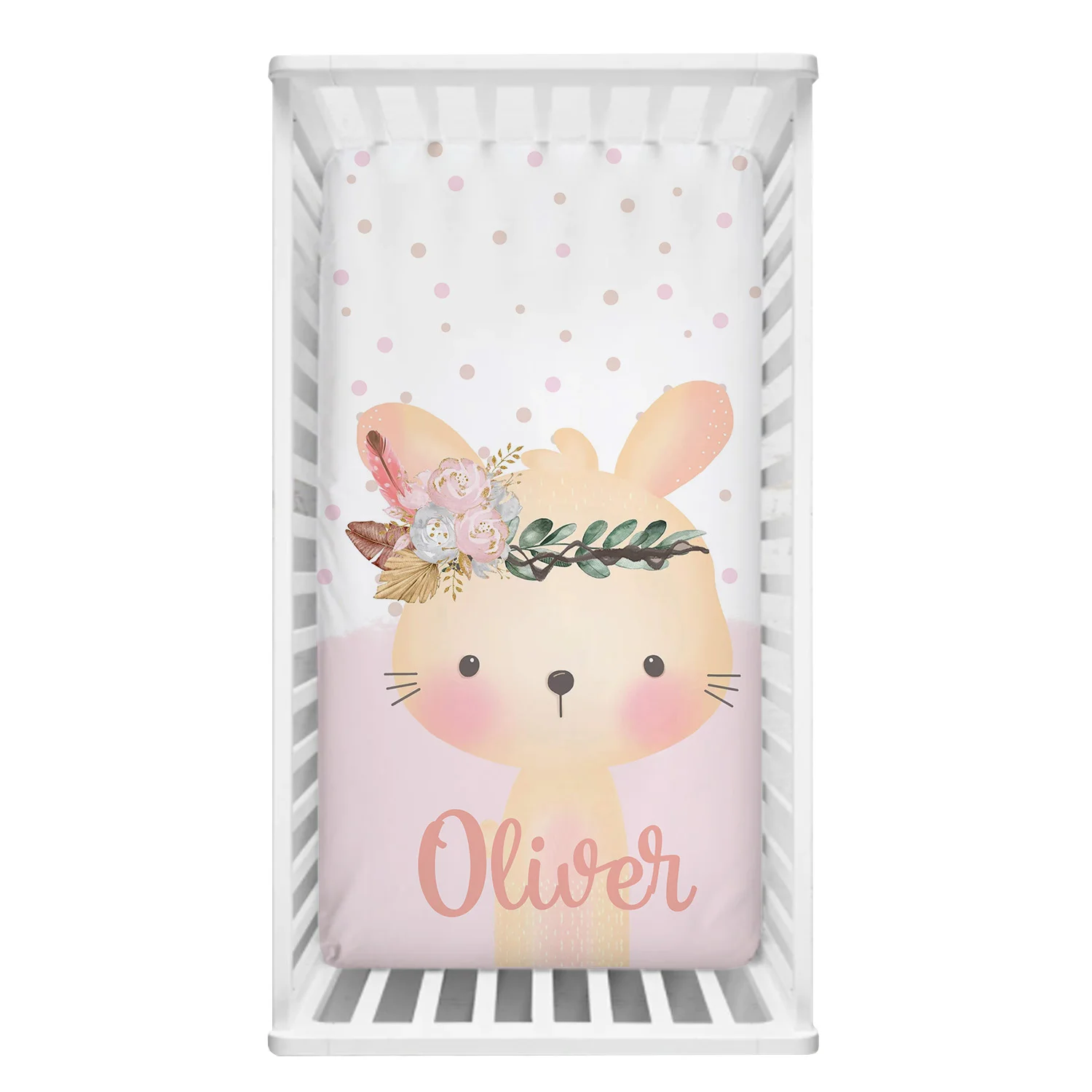 LVYZIHO Boho Bunny zestaw pościeli, nazwa własna Boho Bunny zestaw pościeli, zestaw pościeli prezentowej na baby shower