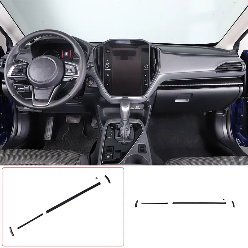 

PVC Black Sticker For Subaru Crosstrek 2024 Car Center Dashboard Panel Stickers Interior Trim Accessories