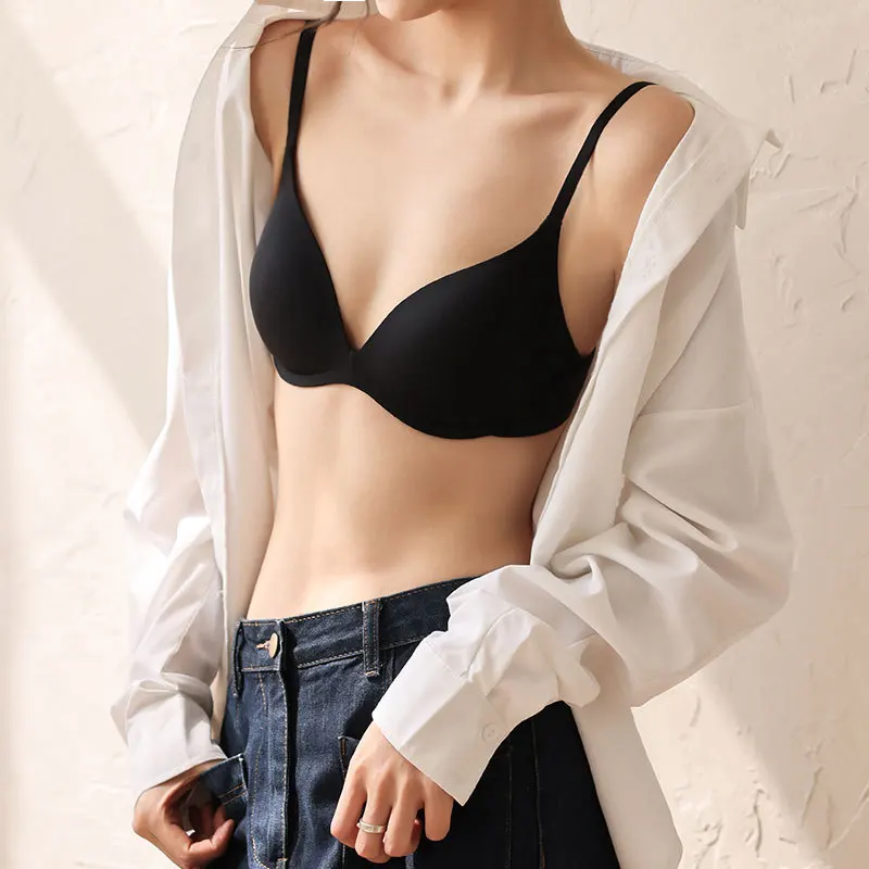 

Solar System smooth non-track steel ring large chest show small bra one-piece comfortable thin small bra women