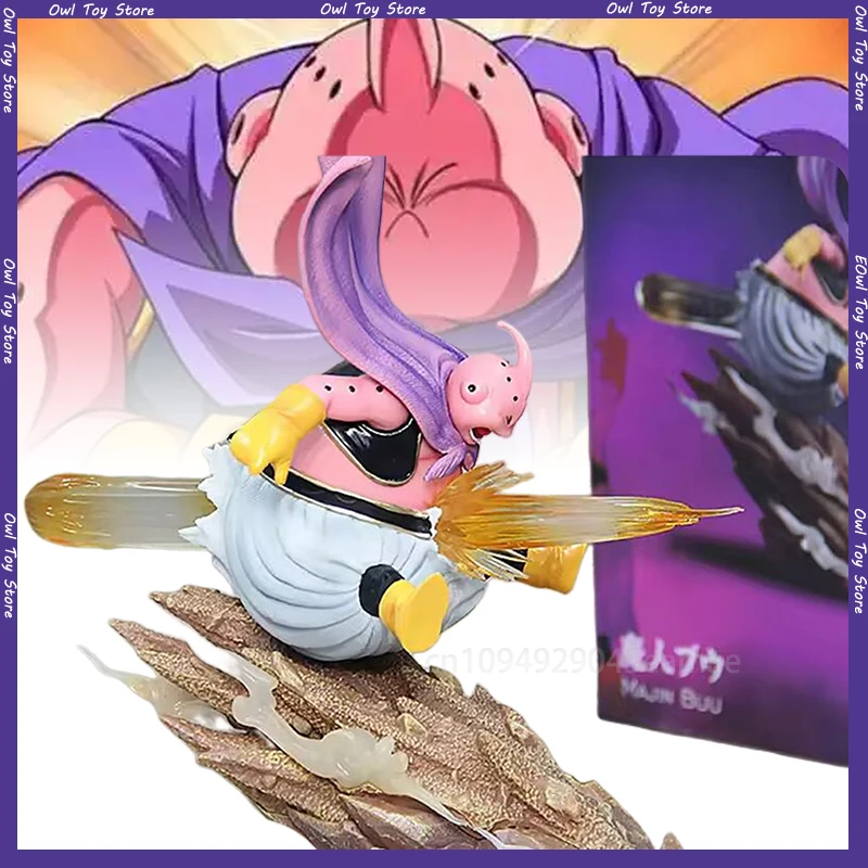 Dragon Ball Majin Buu 19cm Be Penetrated Anime Figure Boxed Model Statue Boys Collection Desktop Decoration Ornament Toys Gifts