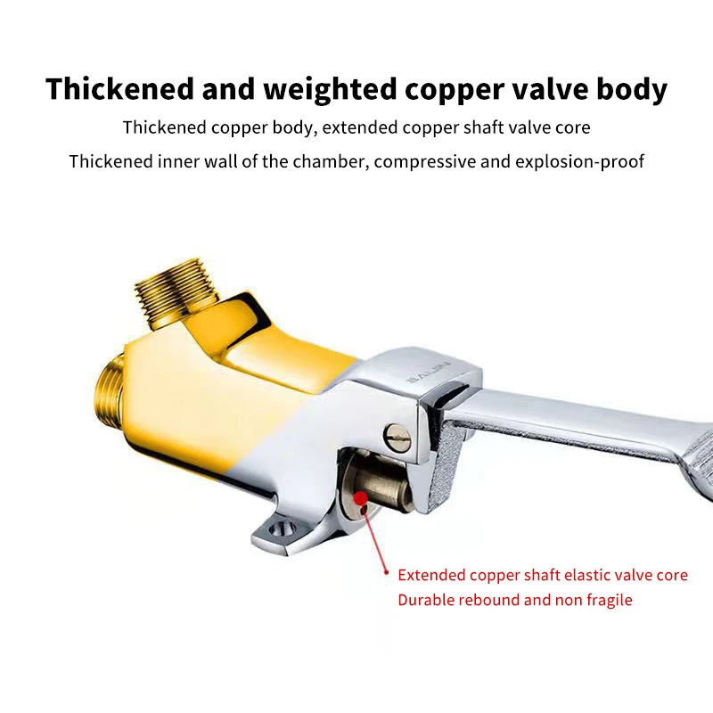 واحد القدم النحاس صنبور حوض ، القدم التبديل ، دواسة القدم ، مختبر طبي ، المطبخ والحمام بالوعة ، الطابق جبل ، 1 قطعة