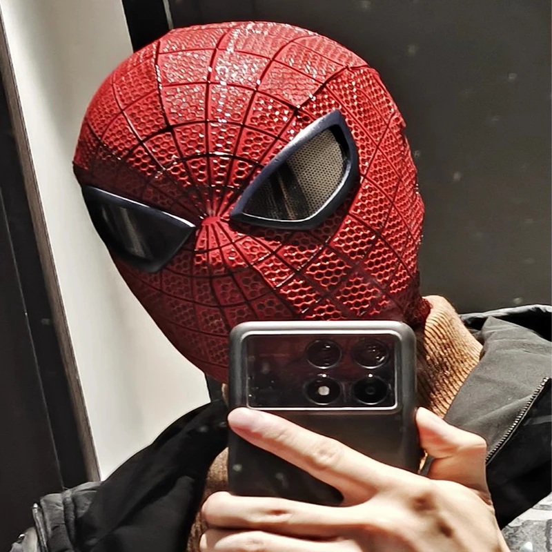 Amazing Spiderman 1.0 Tobey Maguire Version Handcrafted Mask Peter Parker Cosplay Mask Halloween Party Costume Prop Collectible view 6