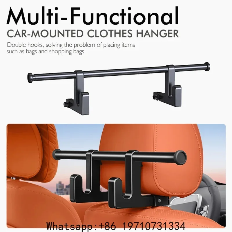 Car Seat Headrest Hanger Double Hook Design Strong Load Capacity Vehicle Back Seat Headrest Hanger Holder