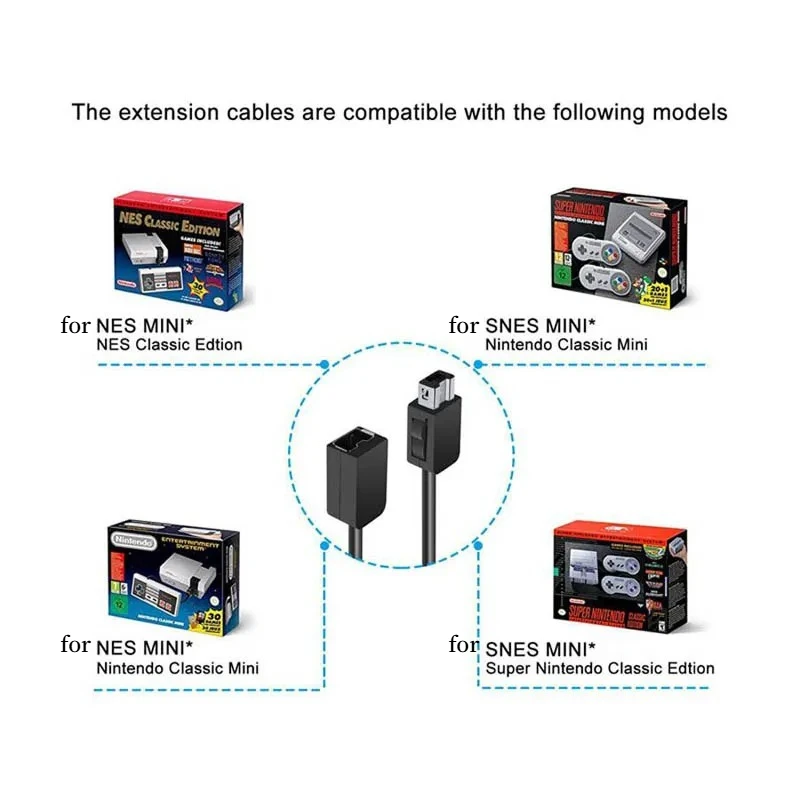 3M/10Feet Extension Cable Wire Game Extender Cord For 2017 Nintend SNEes Classic Mini Controller For NESes Controller for Wiis