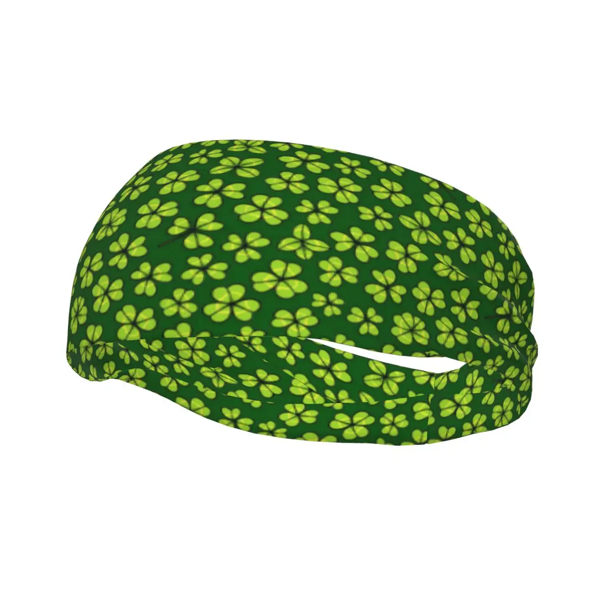 

Sports Headband Clover Leaves Pattern Fitness Sweatband Absorbent Cycling Jog Hair Bandage