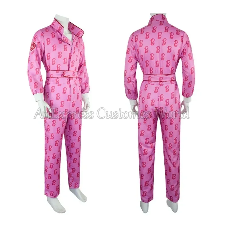Film Barbi Ken Cosplay Kostüm Ryan Gosling cos rosa Brief Overall Sport tragen Halloween Karneval erwachsene Männer Bodysuit Outfit