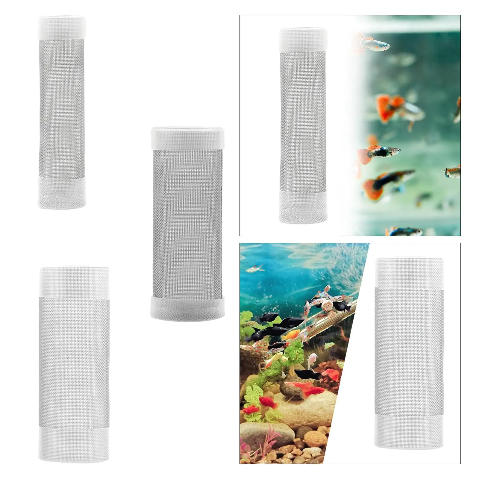 Aquarium Filter Mesh Fish Protection Mesh Stainless Steel Anti-suction Fish Filter Easy to Install Multiuse Replacements