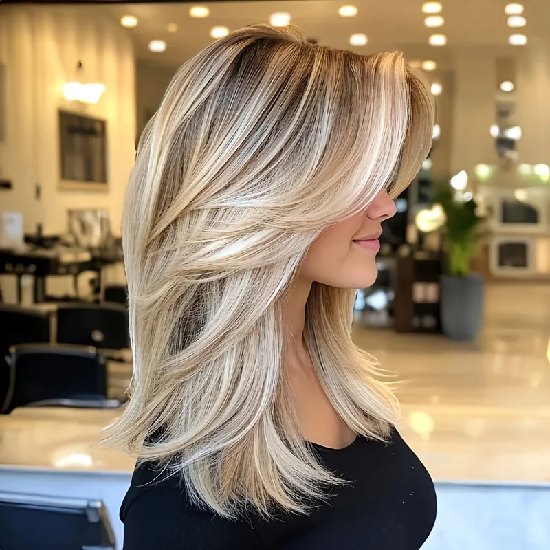 Glueless Natural Highlight Blonde Preplucked Bob 18inch Straight Soft Lace Front Wigs For Women Babyhair Heat Resistant Daily