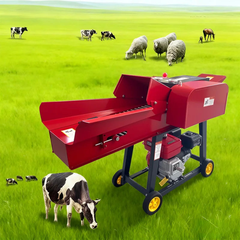 

New Livestock Forage Grass Chopper Silage Straw Crusher Chaff Cutter Animal Feed 3000Kg/H Multi-Fuel Engine