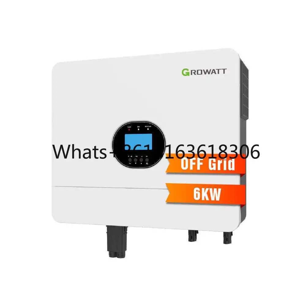 Growatt Spf 6000 Es Plus Single Phase 48vdc 230vac 6kw inverter pure sine wave solar inverters with mppt Ready Stock