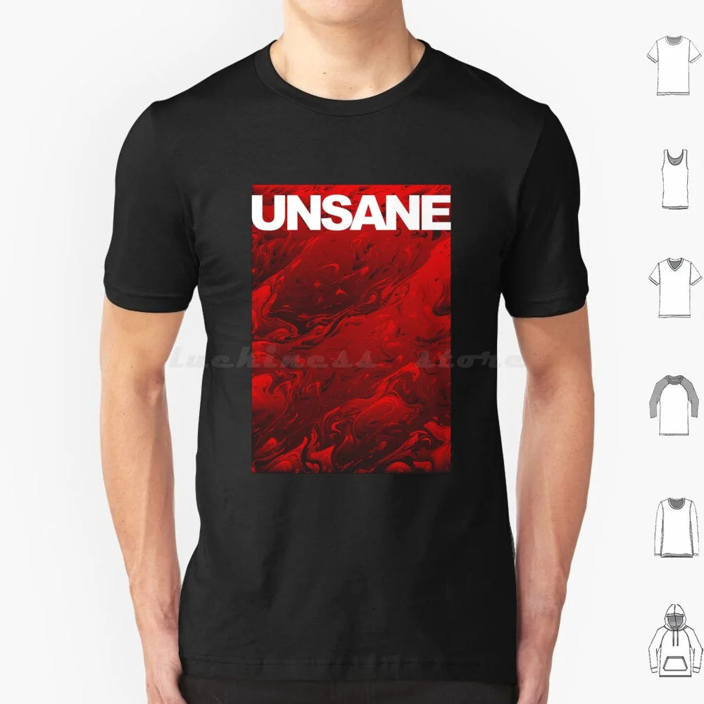 T-shirt en coton avec fond rouge Unsane, 6xl, Cool Tee, Niel Blossom Iron Ironblossom, motivation, Neel Sanghvi, philosophie