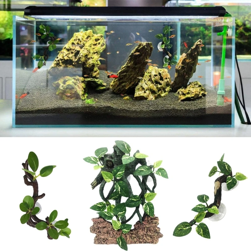 Reptiles Corner Tree-Decoration Long-Vine Habitat Decors for Chameleons Climbing