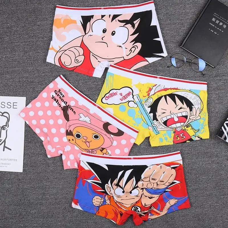 Dragon Ball Briefs Boxer Briefs Pure Cotton Trendy Personality Cartoon Japanese Animation Adult High School Student Boy Shorts