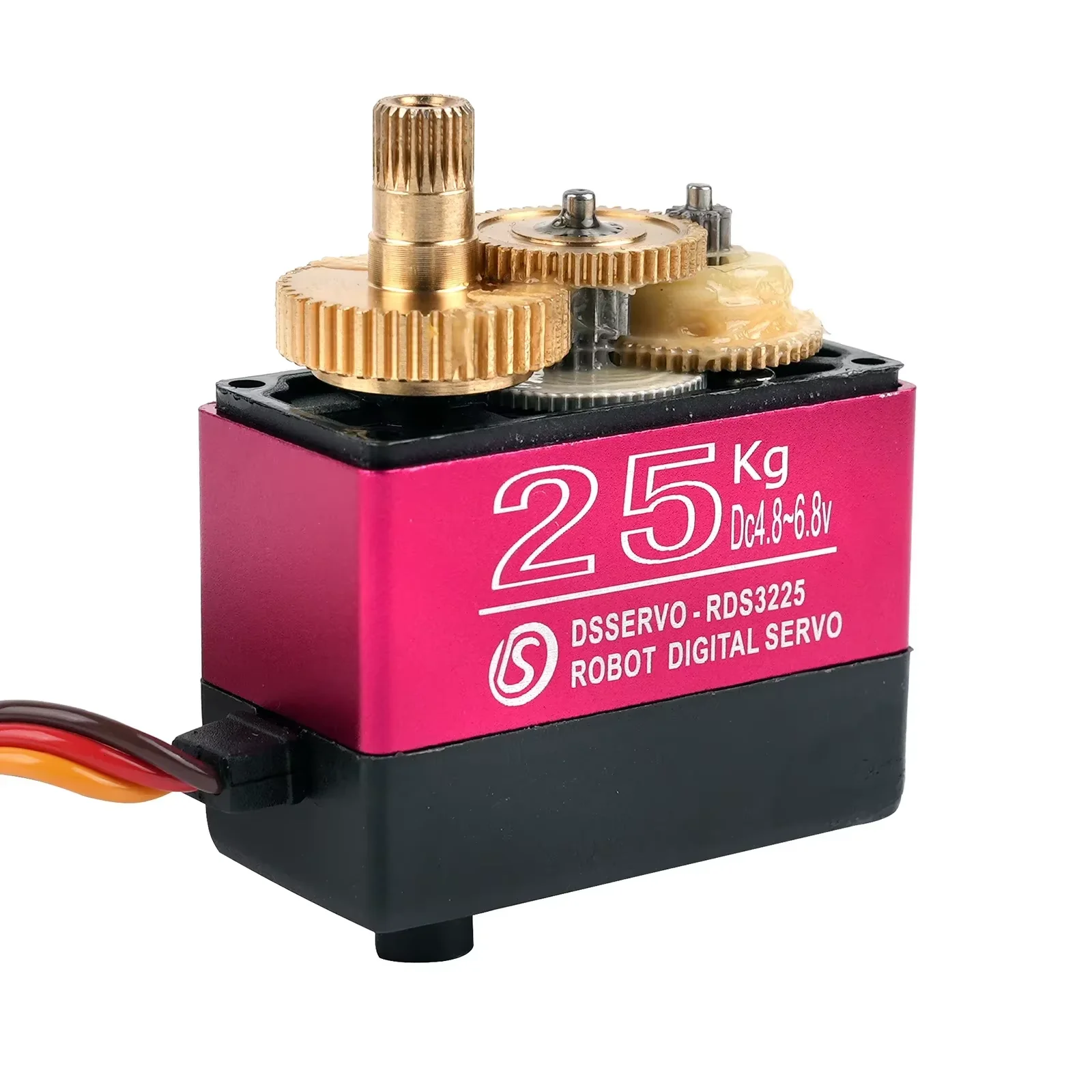 RDS3225 Servo de metal digital de 25 kg 6 V resistente al agua IP66 eje dual de 180/270 grados para modelos robóticos/RC