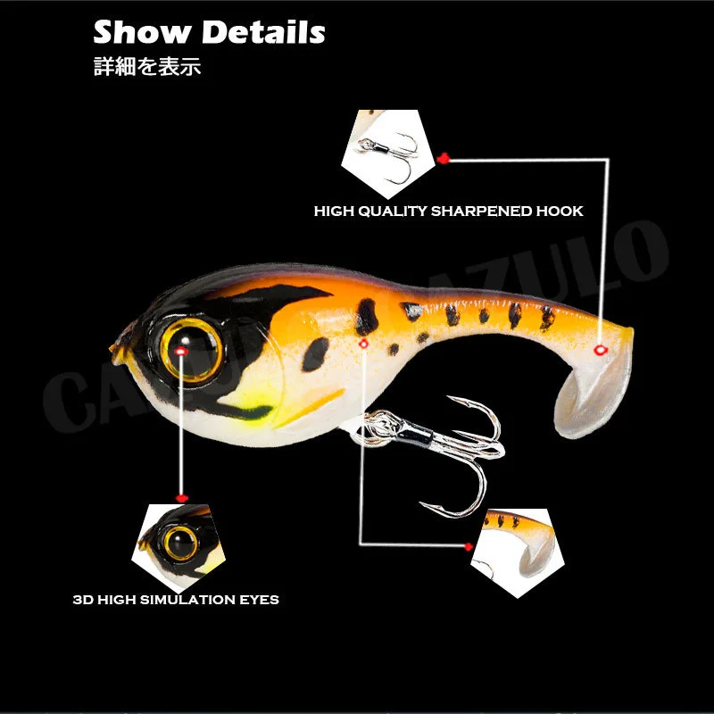 2023 Balloonfish Lokken 60Mm 9.5G Enkele Haak Zinken Leurre Souple Zacht Aas Pesca Accesorios Isca Kunstmatige Vissen Apparatuur