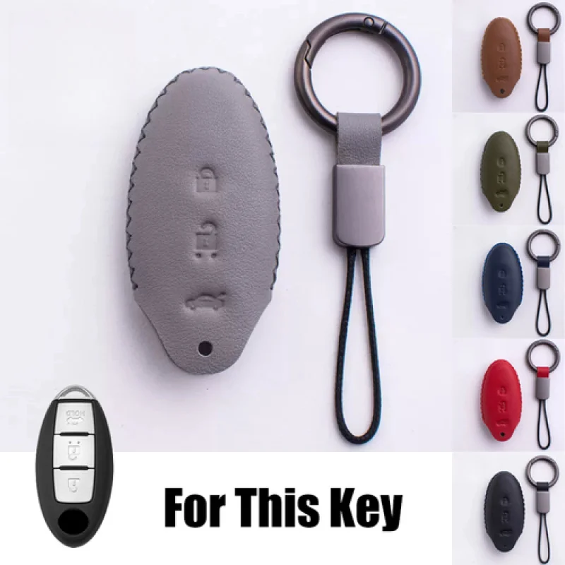 

A+ Genuine Leather Car Key Fob Cover Case For Nissan 370Z Qashqai Juke Pulsar March