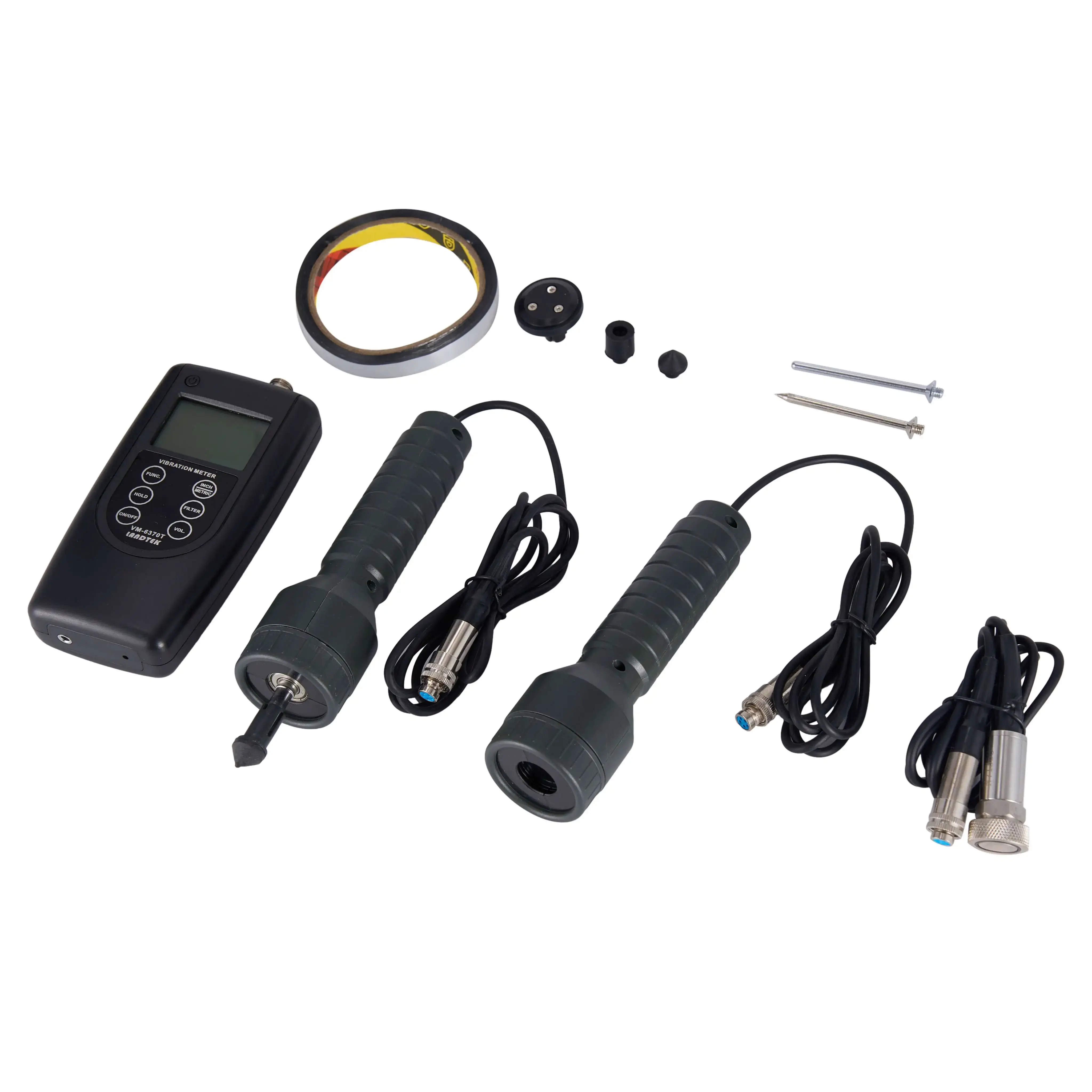 Vibration Tachometer VM-6370T Vibration Meter Mechanical Acceleration Displacement RPM and Hz Optical Type Vibration Tachometer