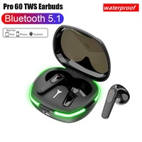 Pro 60 Tws Wireless Bluetooth Earphones Headphones Mini Fone Earphone Stereo Sport Headset For Xiaomi Android Earbuds New