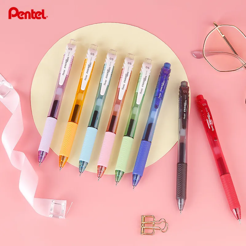 

Pentel EnerGel цветная гелевая ручка BLN105 быстросохнущая ручка с шариком 0,5 мм металлическая ручка с иглой наконечник офисные и школьные принадлежности